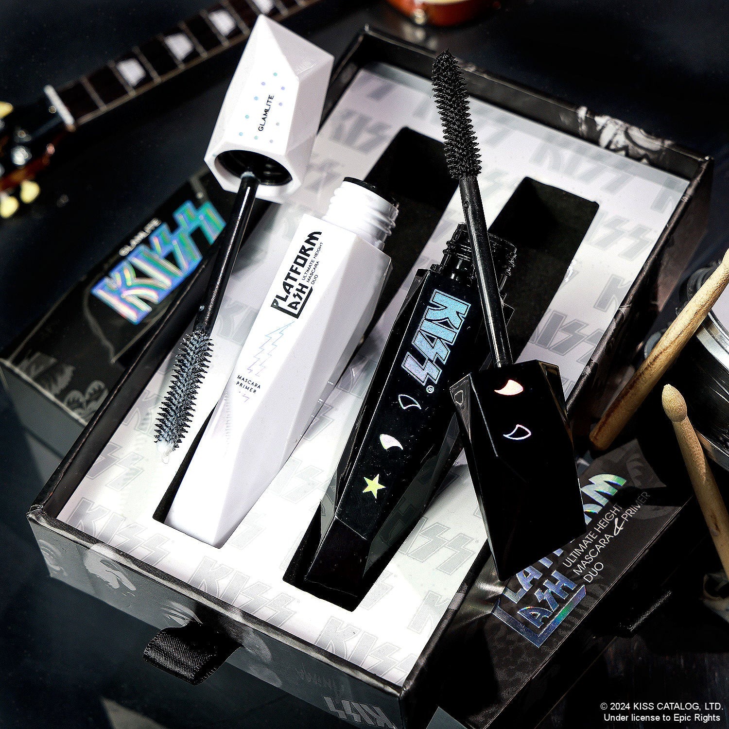 Glamlite - KISS™ x Glamlite Mascara Duo Wimperntusche - Schwarz/Weiß